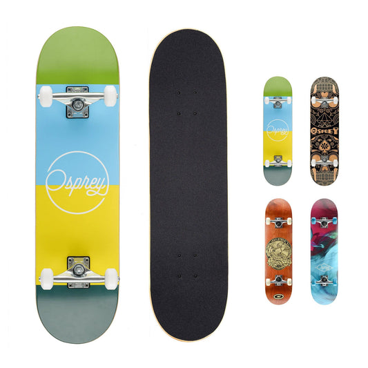 OSPREY (Blocks) 31" Double Kick 9 Ply Maple Deck Skateboard