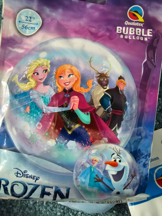 Qualatex Disney 23281 Frozen Characters 22" Single Bubble Balloon – Party Decorations