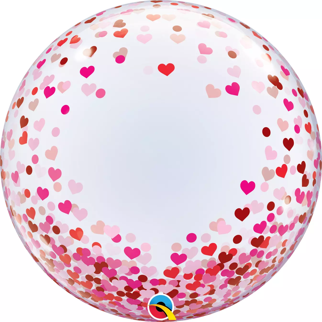 Qualatex Pink Heart Confetti 24 inch Balloon for Party Decoration