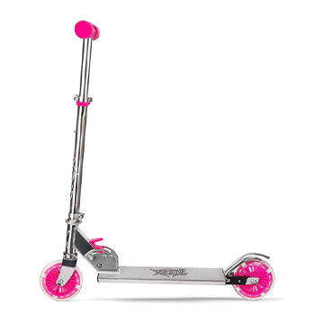 Xootz LED Folding Scooter with Adjustable Handle Bars for Boys and Girls - Pink (TY5718)