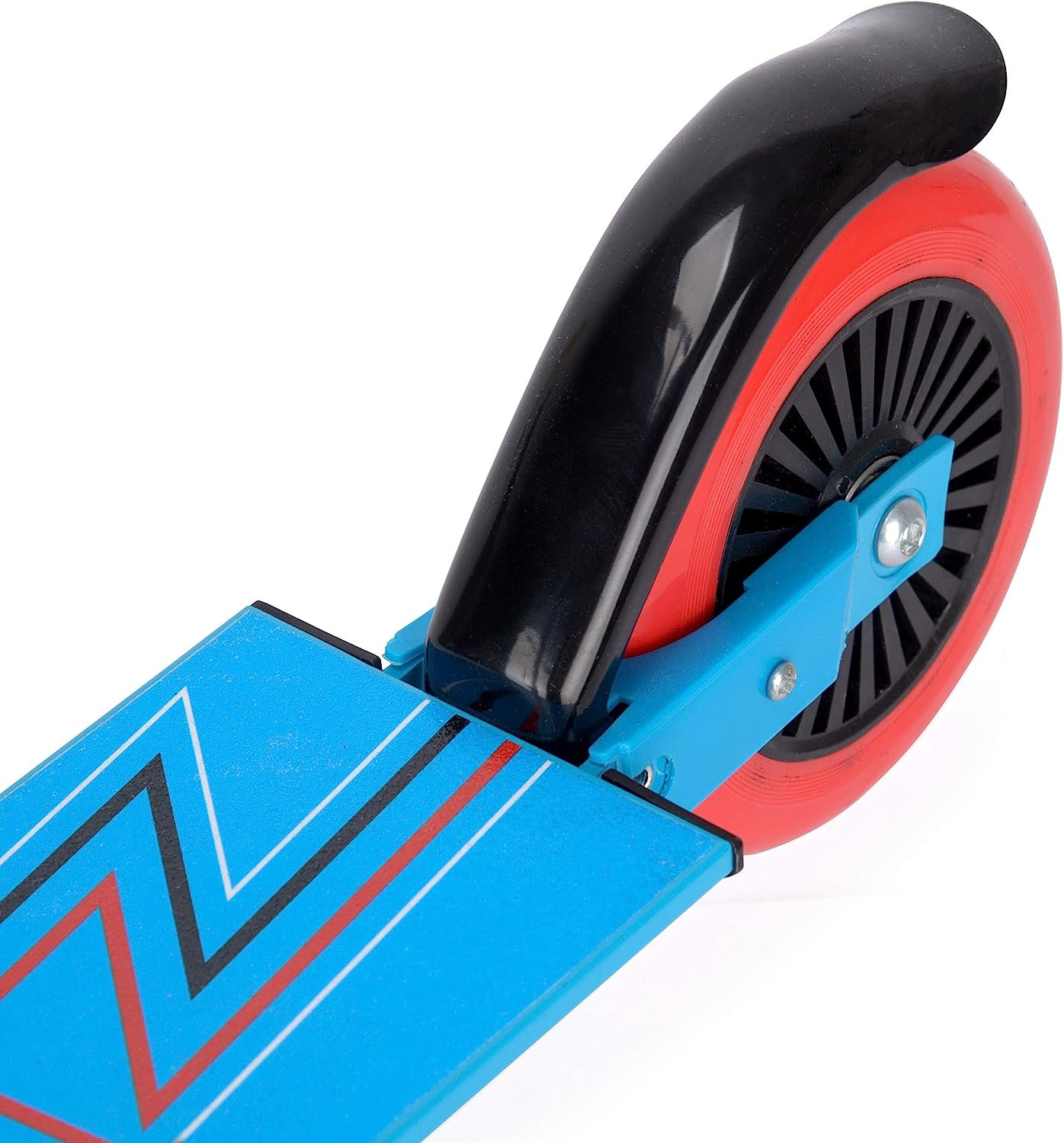 Xootz Kids Folding Kick Scooter Adjustable Handlebars Rear Wheel Brake - Blue