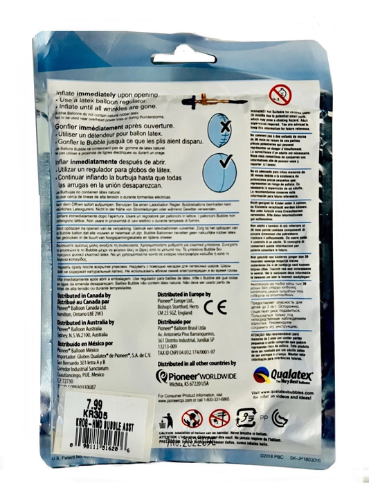 Love You Mom Red Heart, Qualatex 22" Bubble Balloon Round Helium Balloon