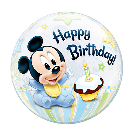 MICKEY MOUSE 1ST BIRTHDAY | QUALATEX 22" BUBBLE