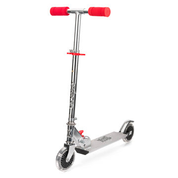 XOOTZ® - LED Folding Scooter with Adjustable Handle Bars - TY5716/8 (Red / Pink)