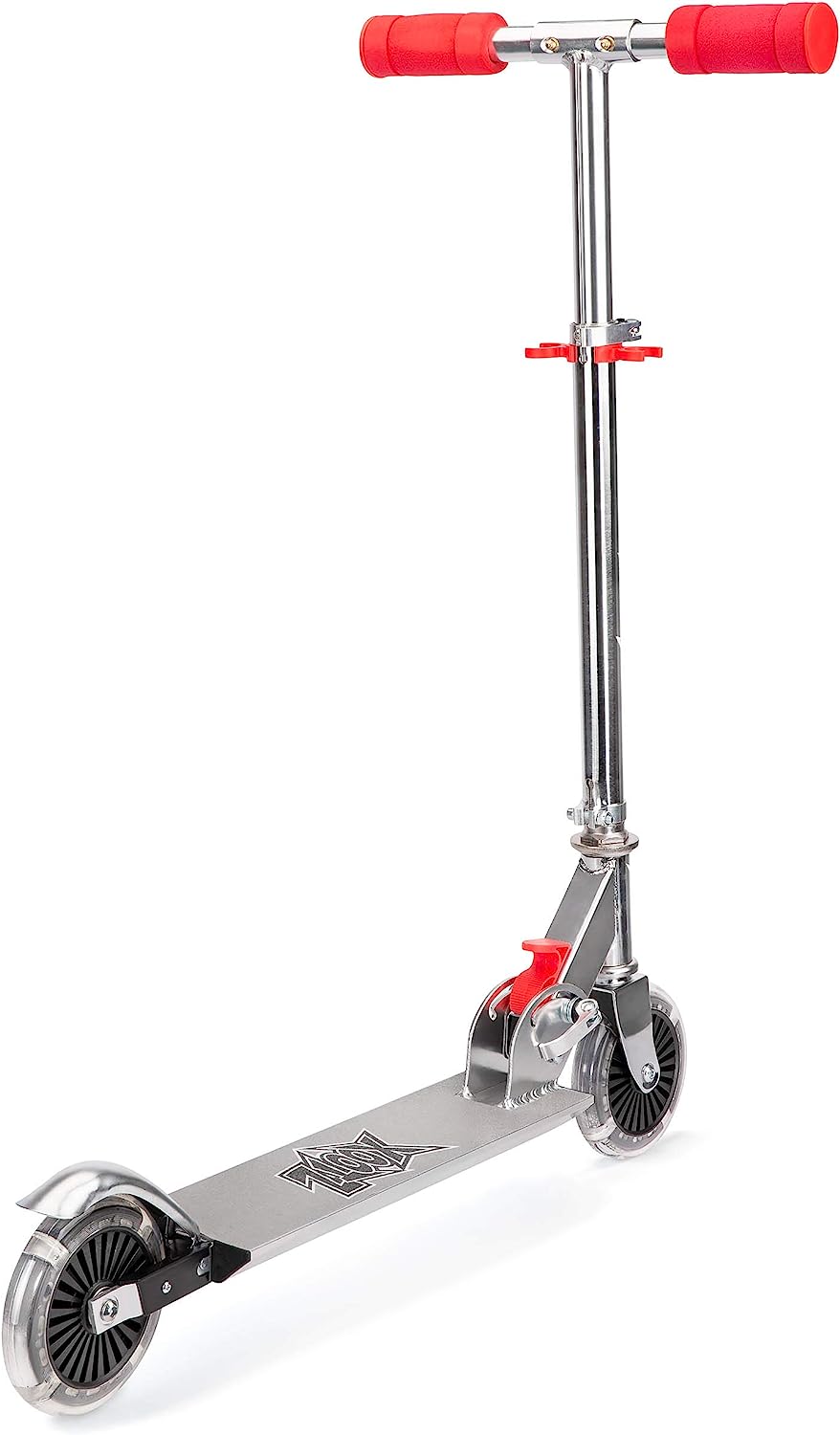 XOOTZ® - LED Folding Scooter with Adjustable Handle Bars for Boys and Girls - TY5716 (Red)