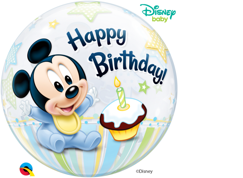 MICKEY MOUSE 1ST BIRTHDAY | QUALATEX 22" BUBBLE
