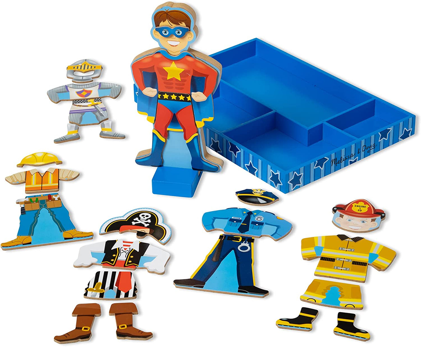 Melissa & Doug Joey Magnetic Wooden Dress-Up Doll Pretend Play Set