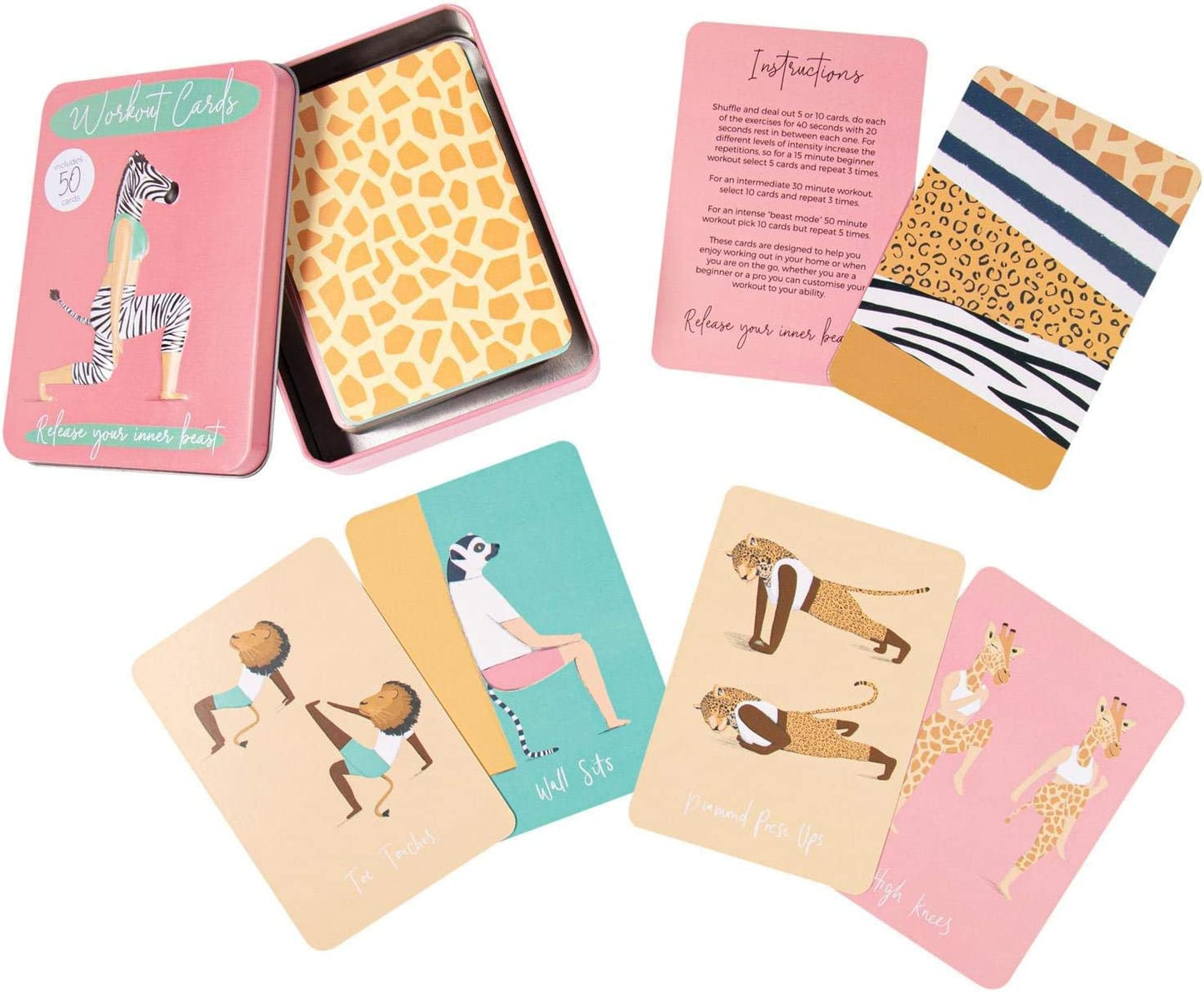 Fizz Creations Character Work Out Cards, Multi, 8.5 cm x 12 cm