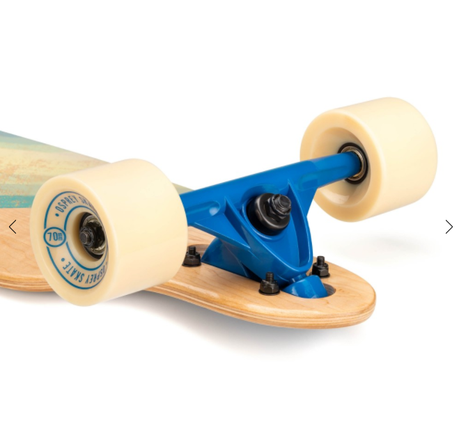 Osprey Twin Tip Longboard 39 inch Canadian Maple Deck, Complete Skateboard For Adults, Kids and Beginners - SLIDE FADE