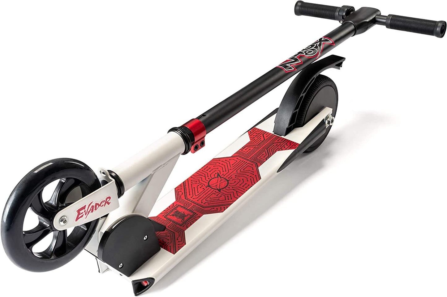 Xootz Kid's Evader Electric Scooter for Adults Ultra Lightweight Fold-able 24V Rechargeable Battery White/Red One Size
