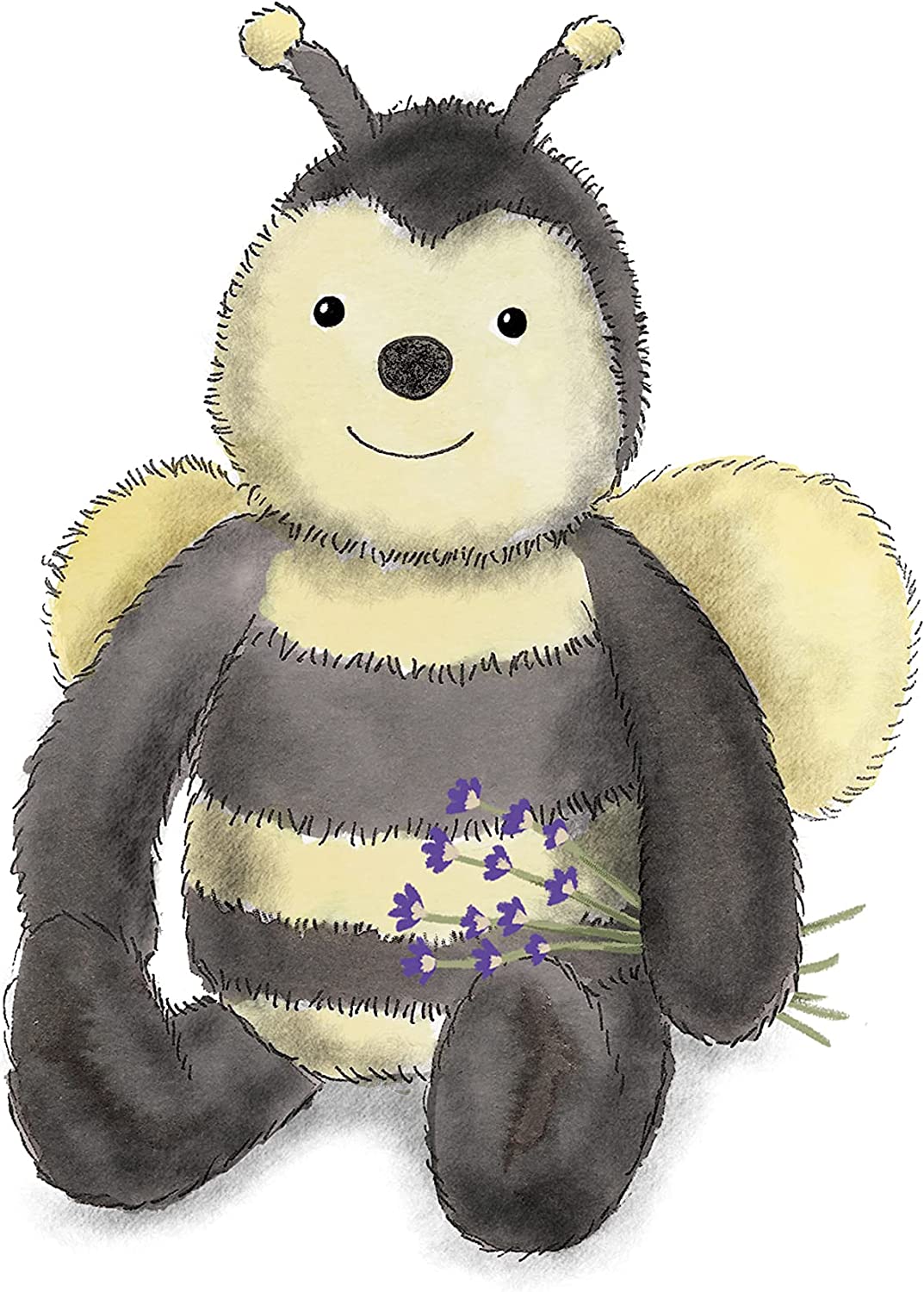 Warmies JUN-BEE-1 Heatable Plush Toy, Black & Yellow Bumble Bee Soft Toy