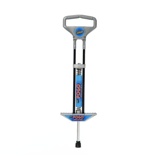 Ozbozz Pogo Stick 100 cm Black / Sliver Spring Powered Jumping Bounce Jump Toy Outdoor Game