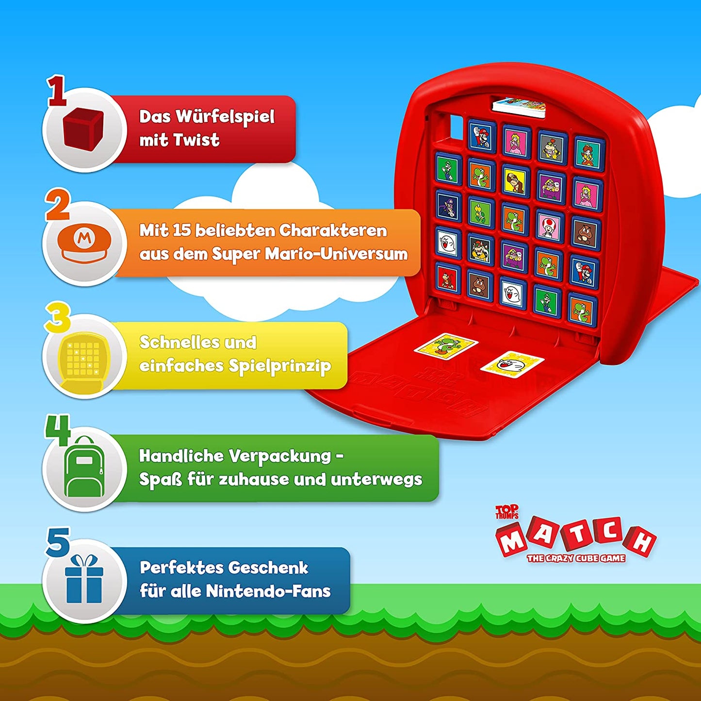 Top Trumps Match Super Mario Board Game Alter 4+ Multilingual
