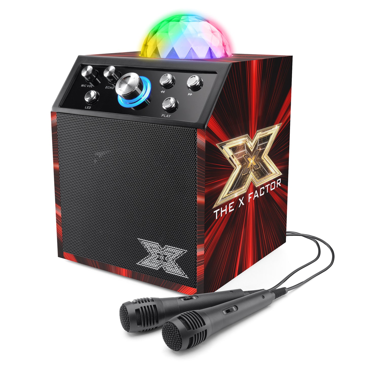 X FACTOR KARAOKE DISCO CUBE SPEAKER - Rich Kids Playground