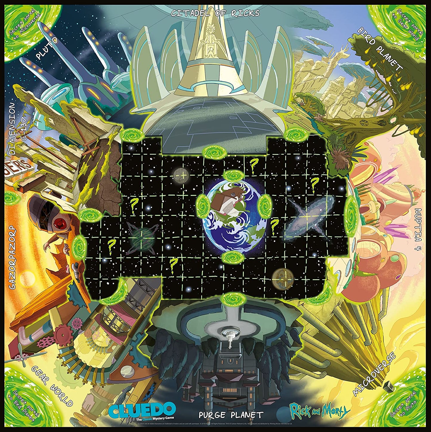 Winning Moves Rick and Morty Cluedo Mystery Board Game - real detective gift