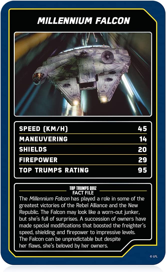 Star Wars Starships Top Trumps Card Game