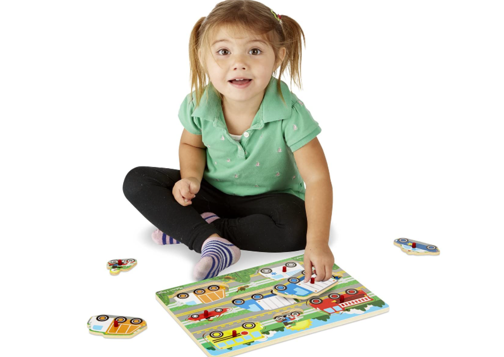 Wooden Peg Puzzle - Vehicles