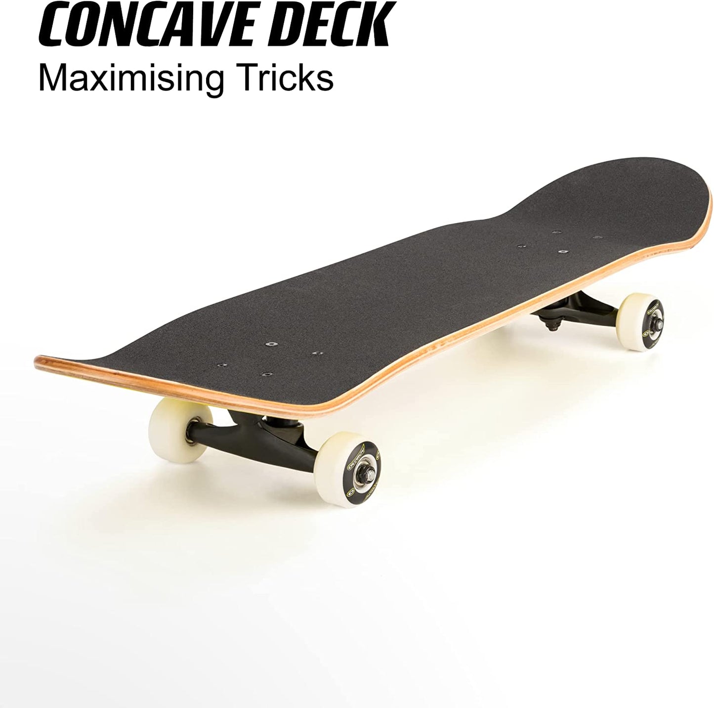 Osprey Complete Skateboard for Kids and Adults - Beginner Double Kick Trick 31 Inch Skateboard for Boys and Girls - ABEC 7 Bearings - Wrath