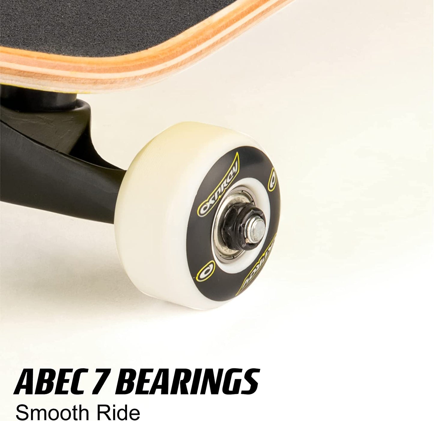 Osprey Complete Skateboard for Kids and Adults - Beginner Double Kick Trick 31 Inch Skateboard for Boys and Girls - ABEC 7 Bearings - Wrath