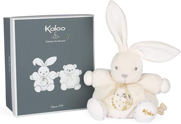 Kaloo - Perle Chubby Musical Rabbit Plush Toy Cream - Small 18cm