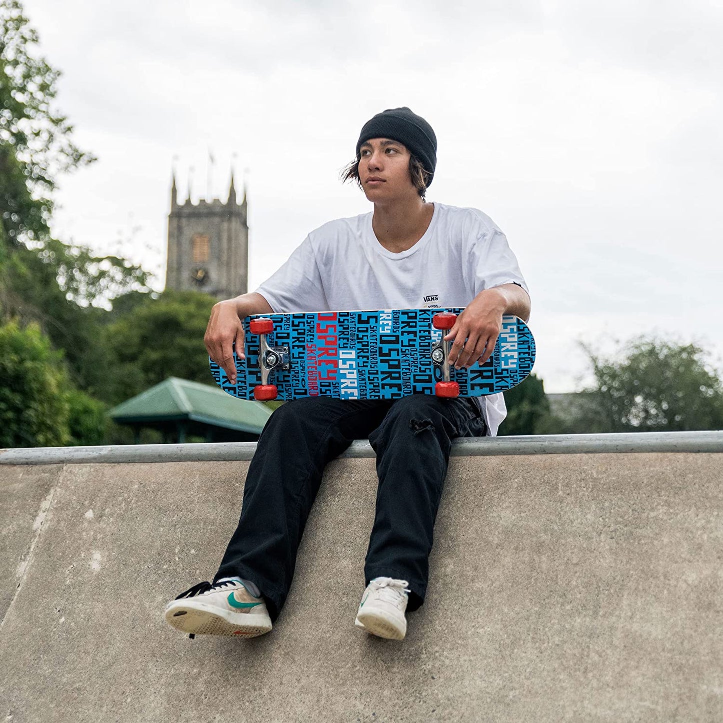 Osprey Kids Skateboard, 31 x 8 Inch Double Kick Skateboard for Beginners with Maple Deck, Boys & Girls - Repeat