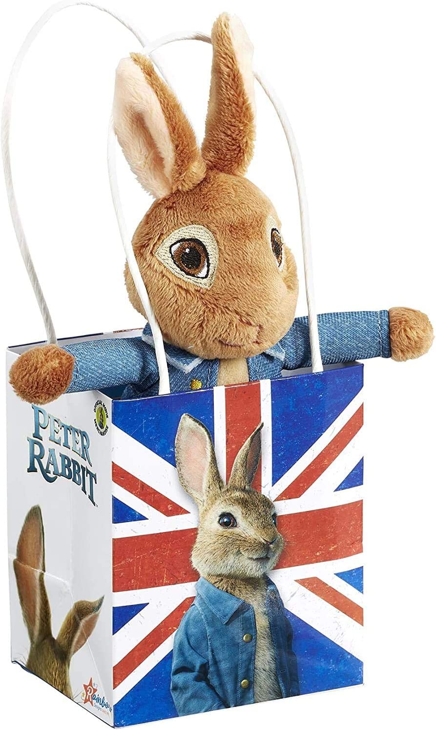 Peter Rabbit Movie Soft Toy in a Union Jack Bag