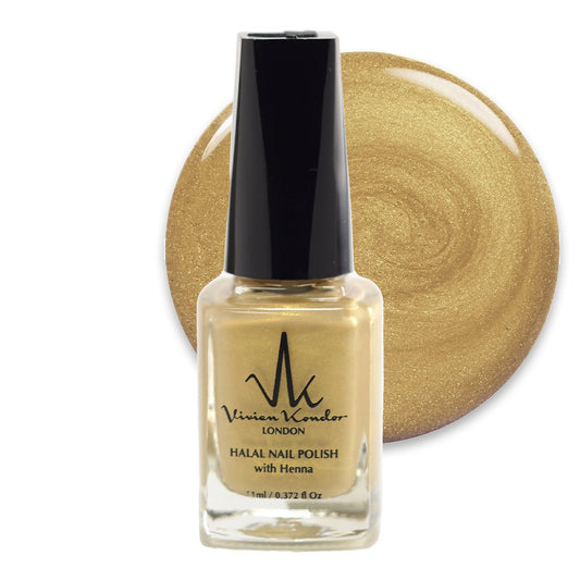 Satin Gold – Vivien Kondor Henna Halal Nail Polish