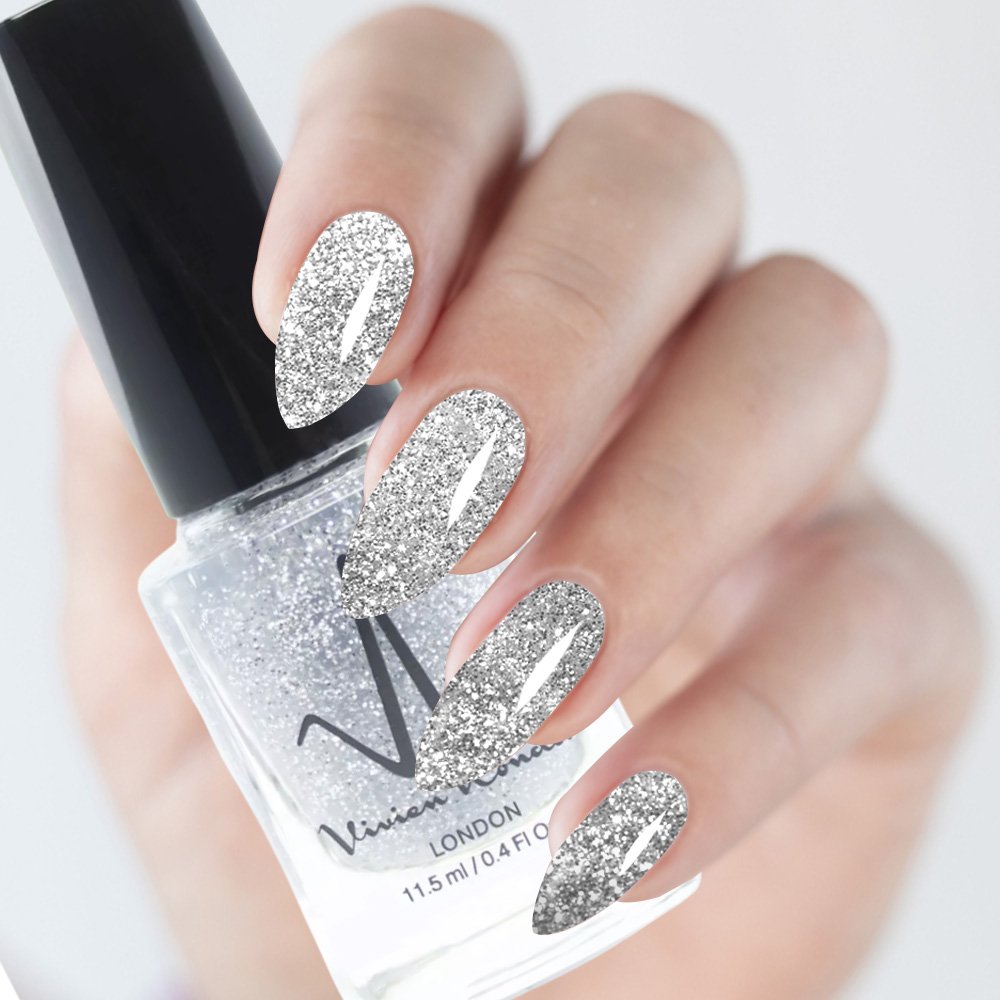 Silver Glitter – Vivien Kondor Classic Nail Polish