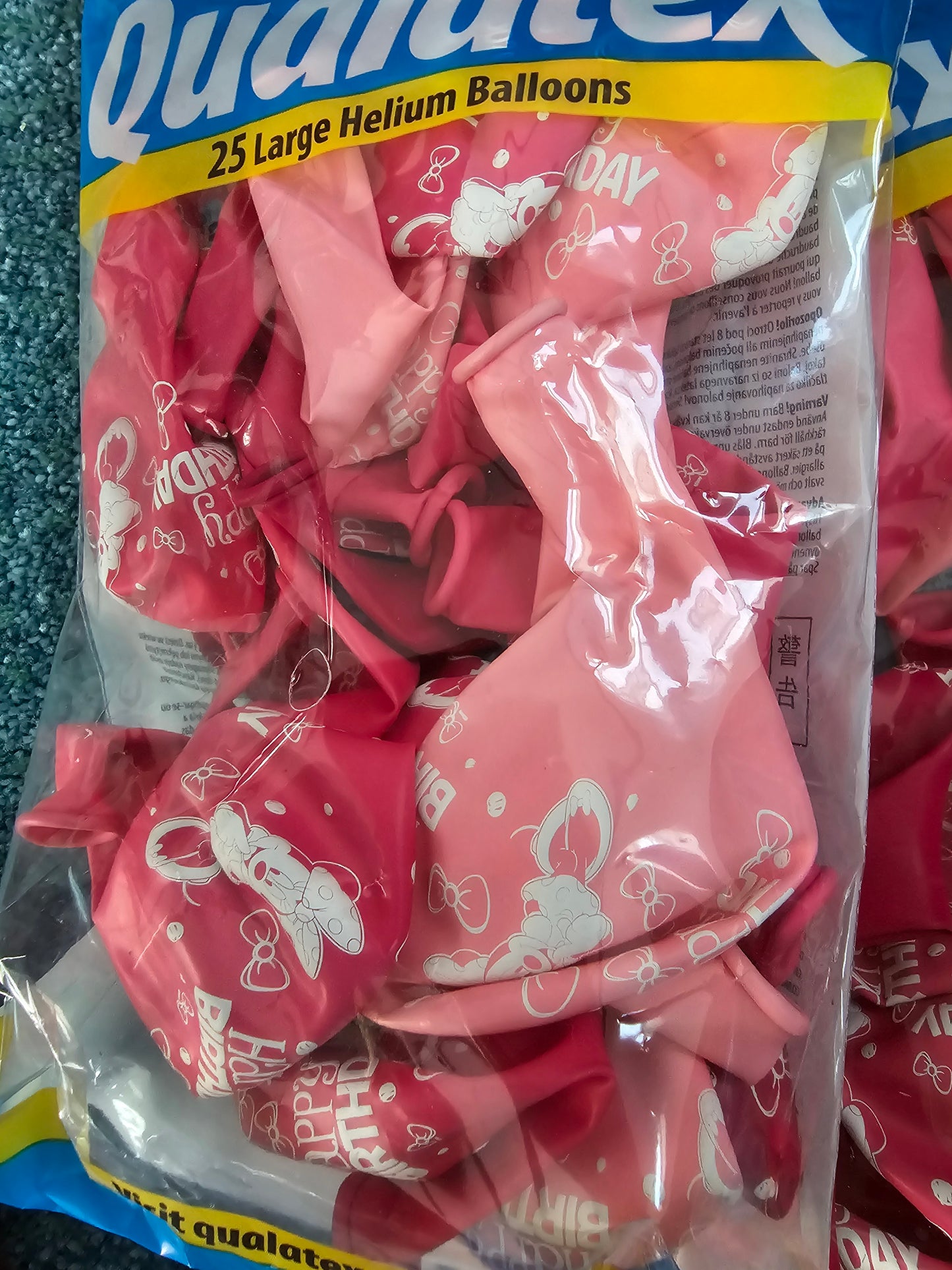 Qualatex Happy Birthday Pink Minnie Mouse 25 pcs Balloon for Party Decoration