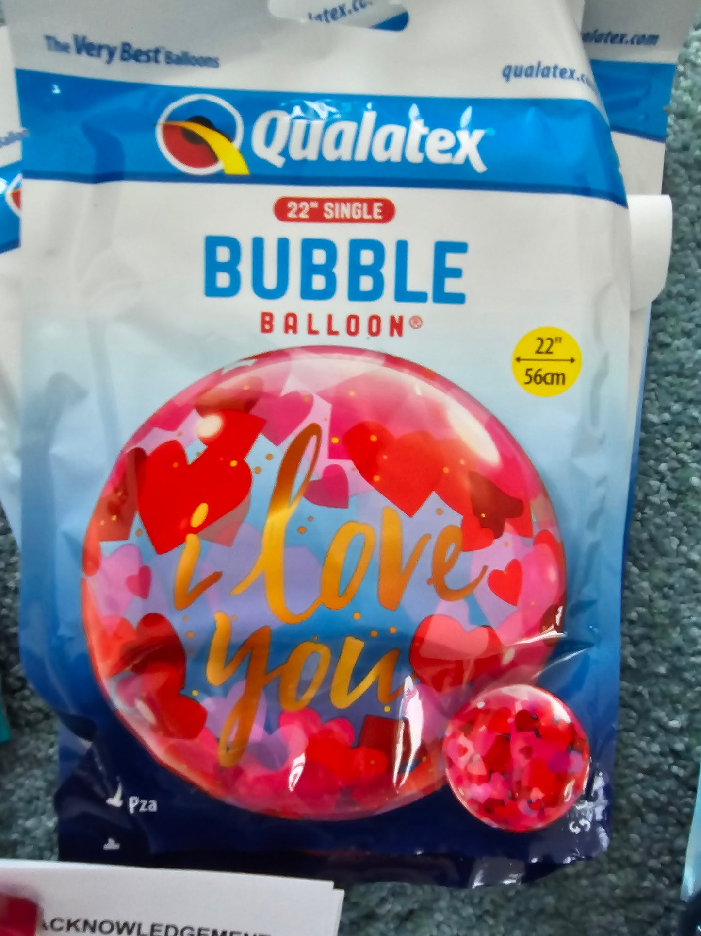 I Love You  Hearts 22" Bubble Qualatex Balloon Valentine’s Gift Party Decorations