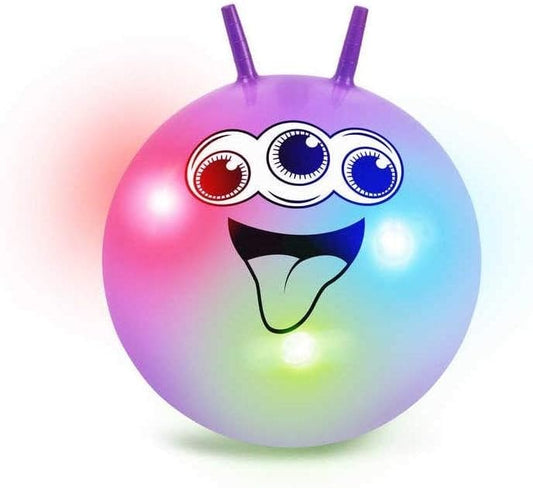 Tobar Multicoloured Flashing Bouncing 60cm Space Hopper Kids Pump Included