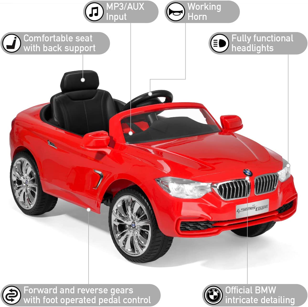 XOOTZ® - Official Licensed Electric Ride-on Car for Kids (BMW 4 Series / Mercedes-Benz / Range Rover SVR)