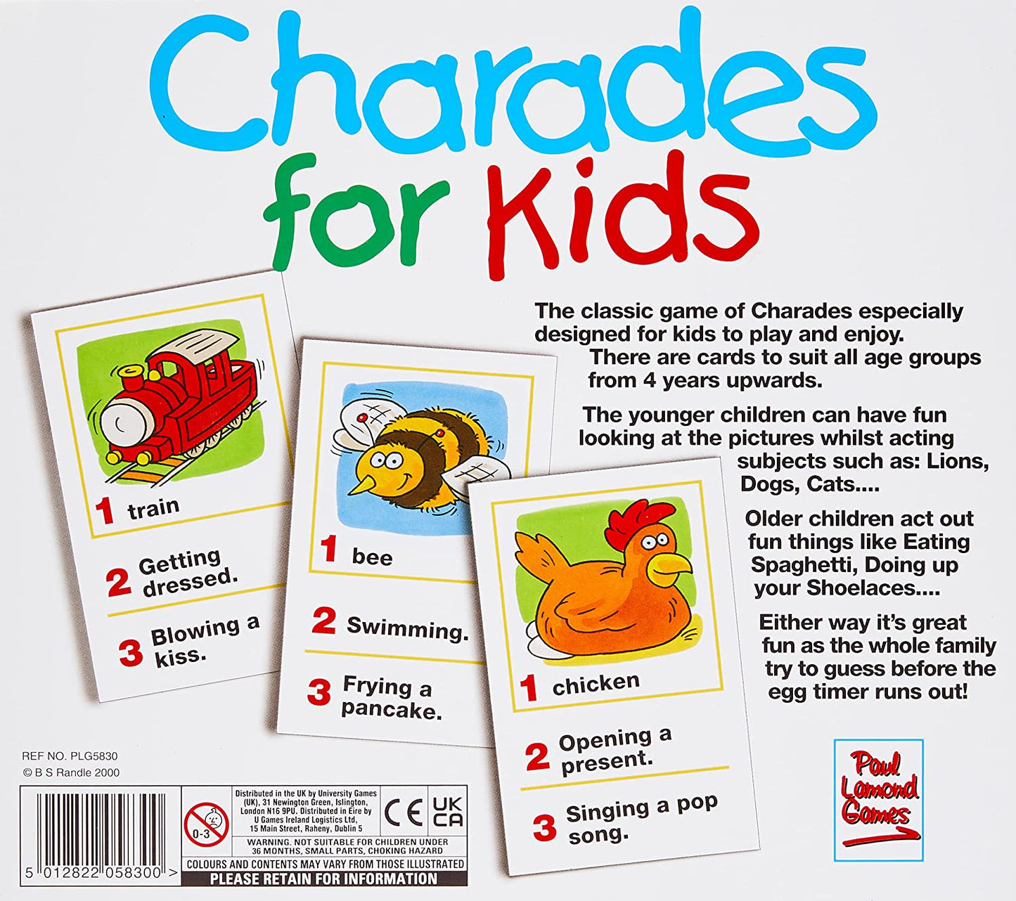 Paul Lamond Games Charades For Kids Game (4+ Years) Fun Family Games