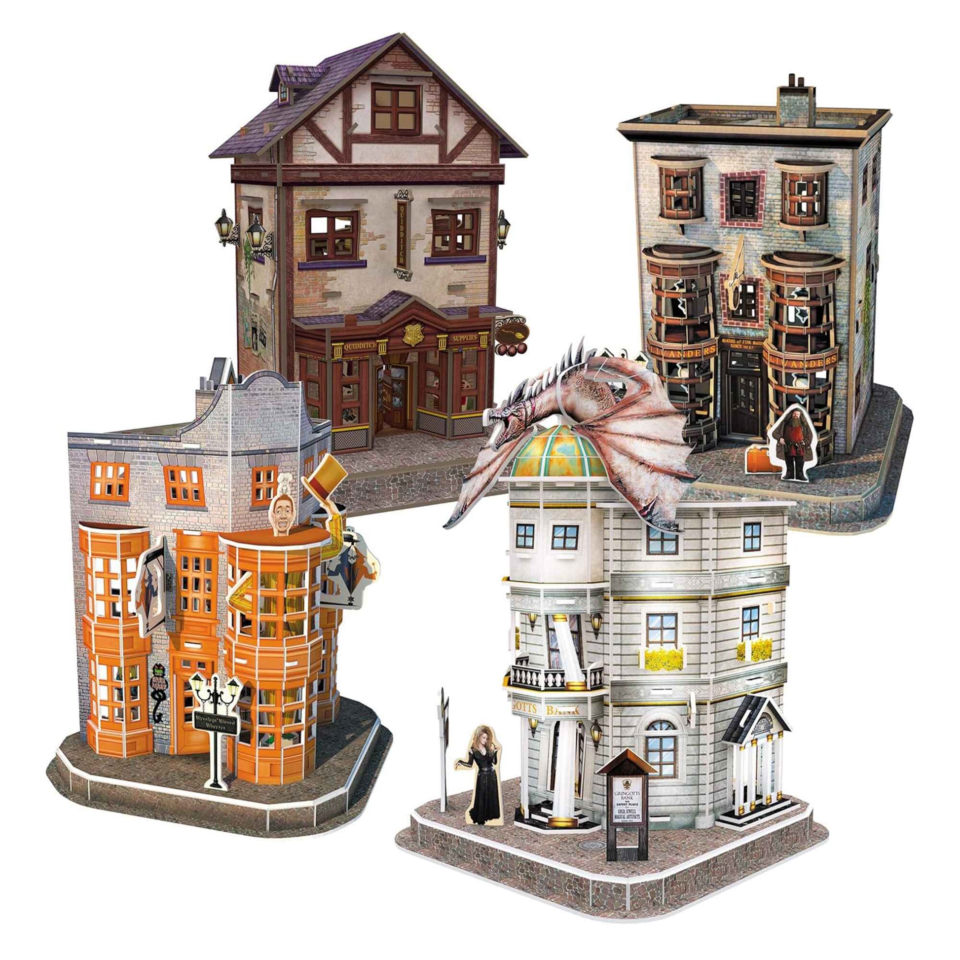 Harry Potter 7585 Diagon Alley 4 in 1 3D Puzzle Set