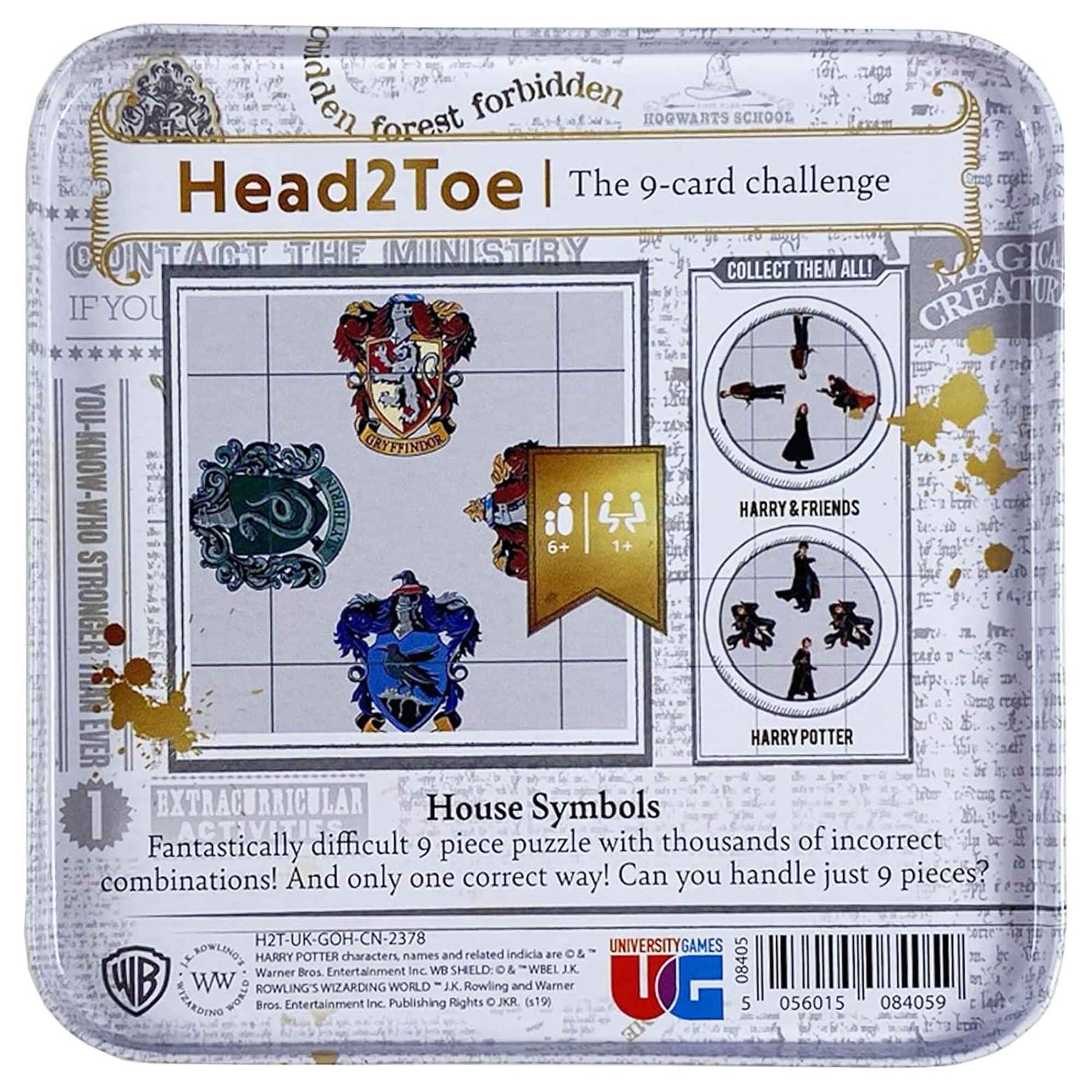 Harry Potter Head 2 Toe 3 Harry Potter House Symbols