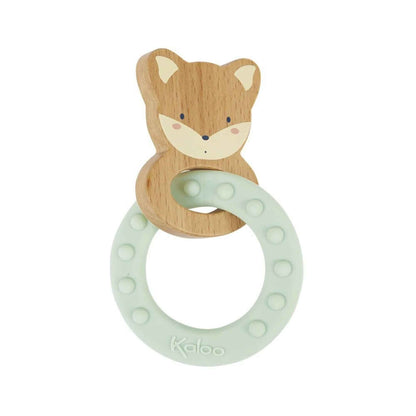Kaloo My Fox Silicone Teething Ring Green