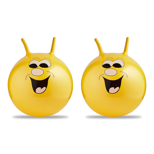 (Set Of 2) Toyrific Jump N Bounce Space Hopper Retro Exercise Ball Smiley Ball 20 - 24 Inch