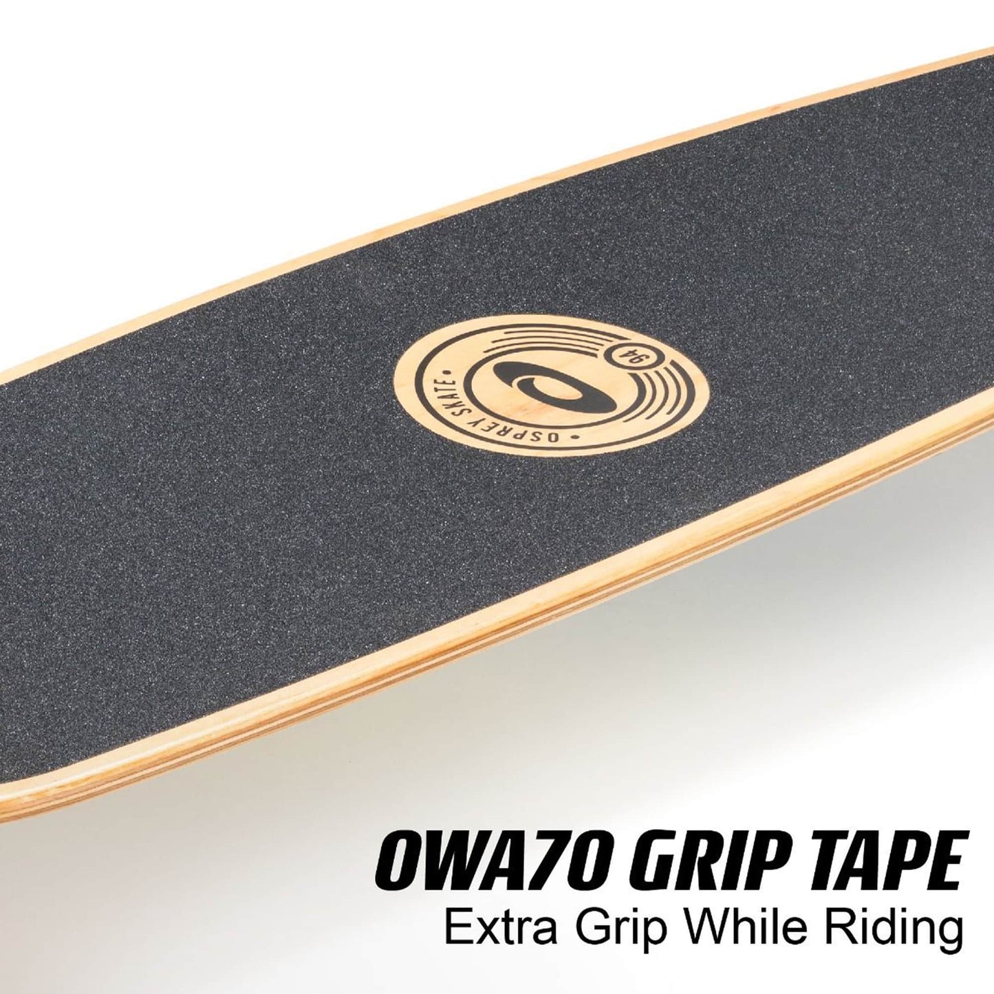 Osprey Twin Tip Longboard 39 inch Canadian Maple Deck, Complete Skateboard For Adults, Kids and Beginners - SLIDE FADE