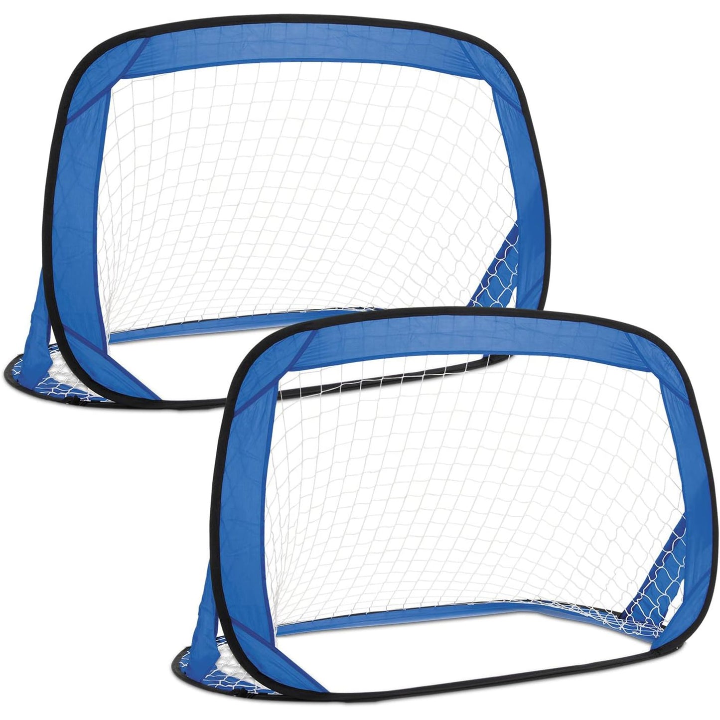 Set of 2 Foldable Pop Up Goals for Kids Football 