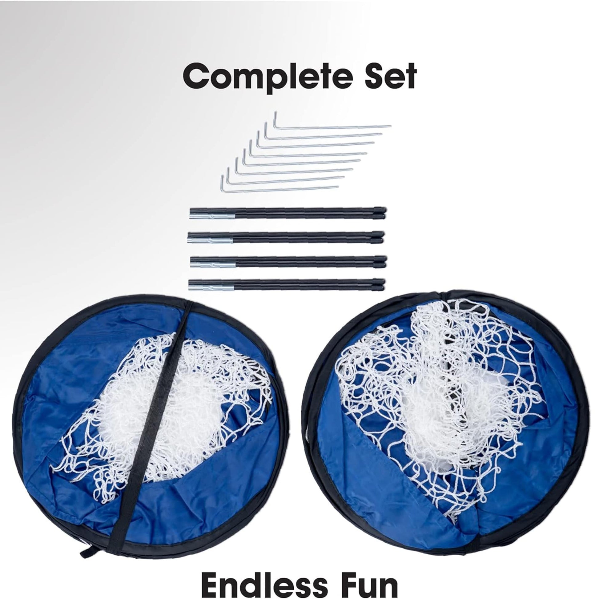 Set of 2 Foldable Pop Up Goals for Kids Football 