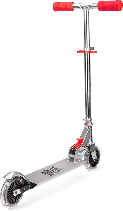 XOOTZ® - LED Folding Scooter with Adjustable Handle Bars for Boys and Girls  - TY5716 (Red)