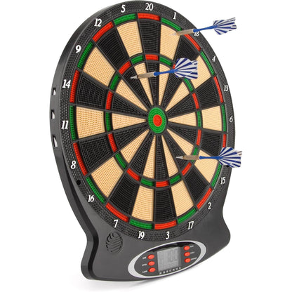 Toyrific Children's Electronic Dartboard with LED Digital Score Display and Plastic Tip Darts