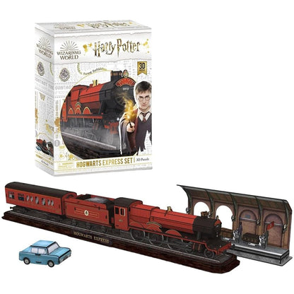 University Games 7635 Harry Potter Hogwarts Express Set 3D Puzzle, Brown
