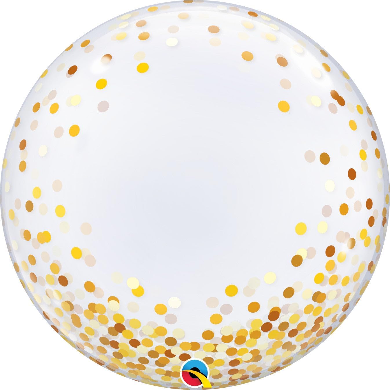 Qualatex Gold Confetti Bubble 24 inch Balloon for Party Decoration