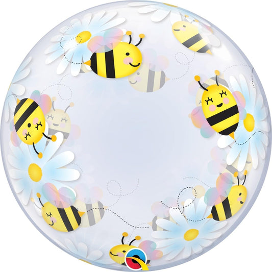 Qualatex Honey Bee Bubble 24 inch Balloon for Party Decoration