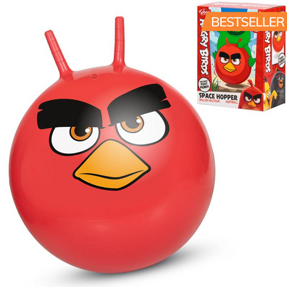 (Set Of 2) Angry Birds Retro Space Hopper for Kids Age 3+ Jumping Ball Toy 60cm Indoor / Outdoor Garden Games