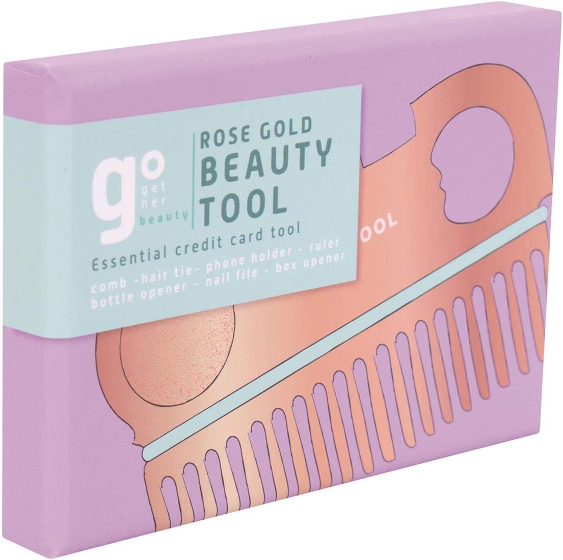 Fizz Creations Rose Gold Coloured Credit Card Tool, 8 cm x 2 cm