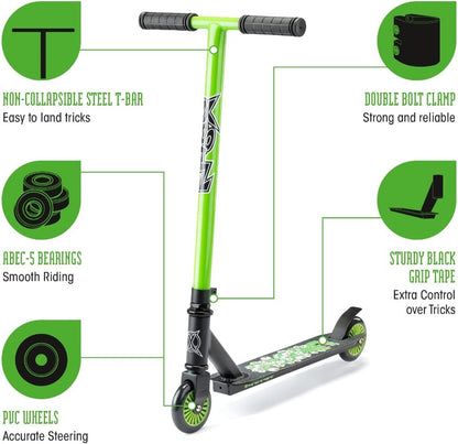 Xootz Kids Scooter Boys and Girls Kick Scooter Entry Level Children’s Beginner T-Bar Stunt Scooter Stylish Grip Tape Deck Ages 5 +