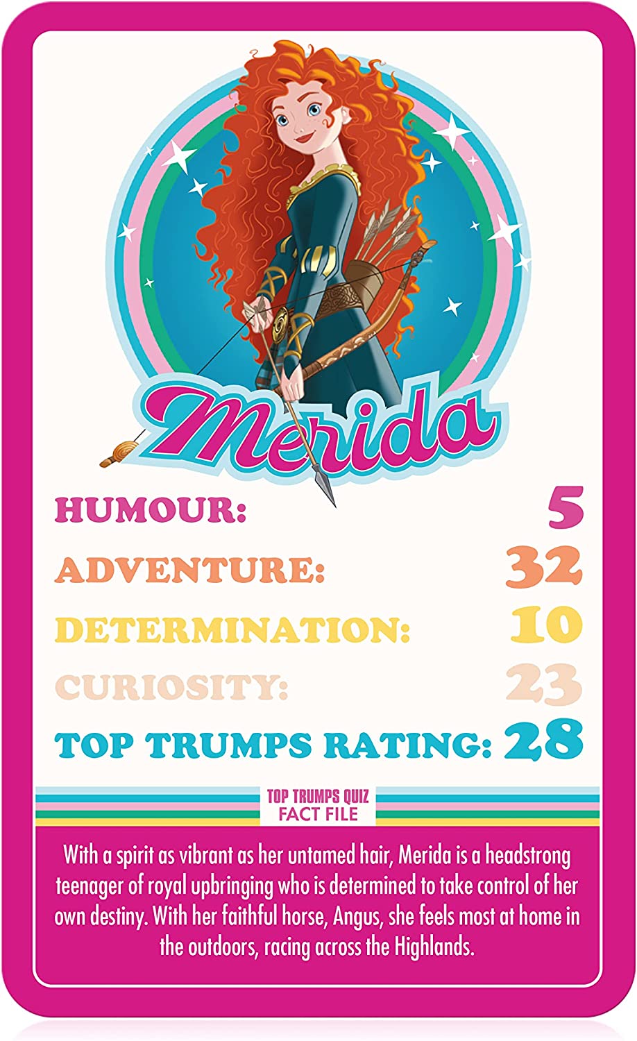 Disney Princess Top Trumps Specials Card English Edition, Play with Cinderella, Jasmine, Belle and Snow White battle your way to victory, Educational game for ages 6 up, Pink