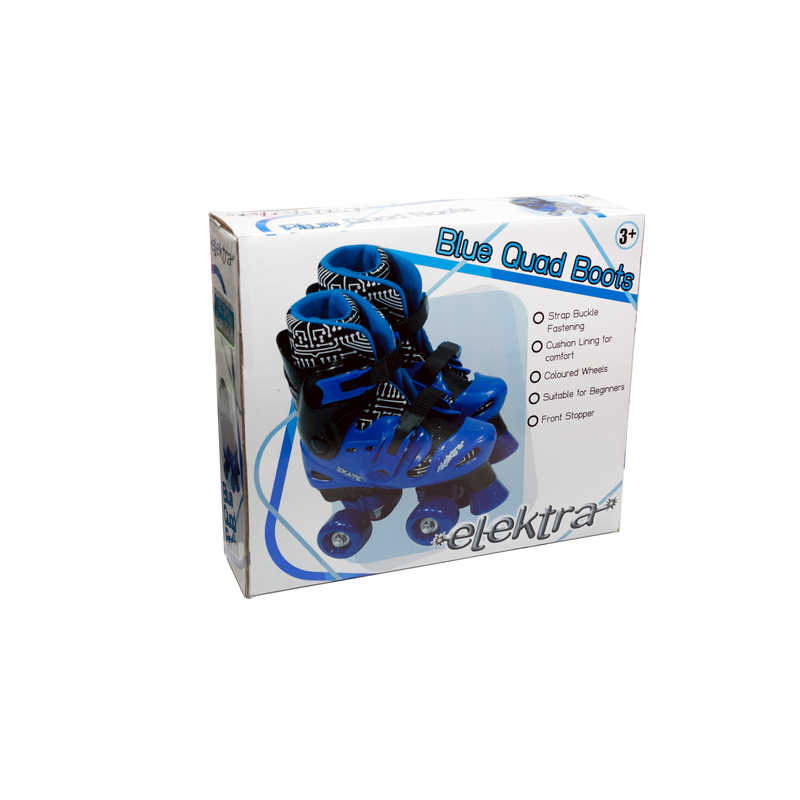 Quad Boot Adjustable Medium Black & Blue 13J-2 - Skates
